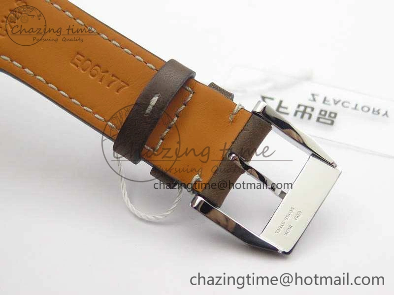 Cozy Pilot Chrono 20th ZF 1:1 Best Edition Black Dial On Brown Leather Strap A 7236