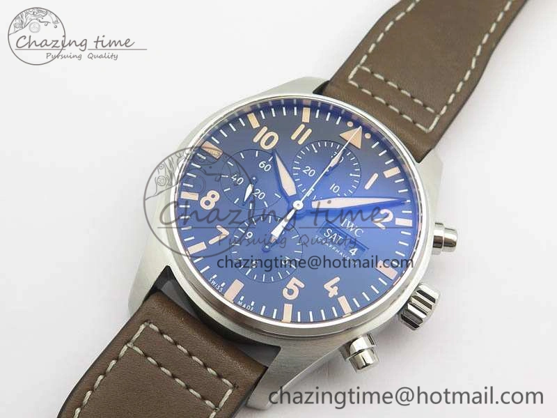 Cozy Pilot Chrono 20th ZF 1:1 Best Edition Black Dial On Brown Leather Strap A 7236