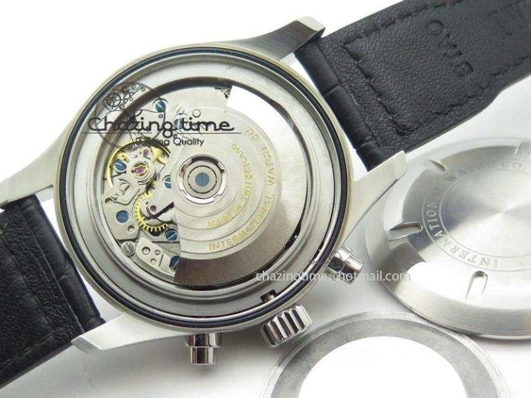 Durable Pilot Chrono 3777 43mm ZF 1:1 Best Edition Black Dial On Black Leather Strap A 7360