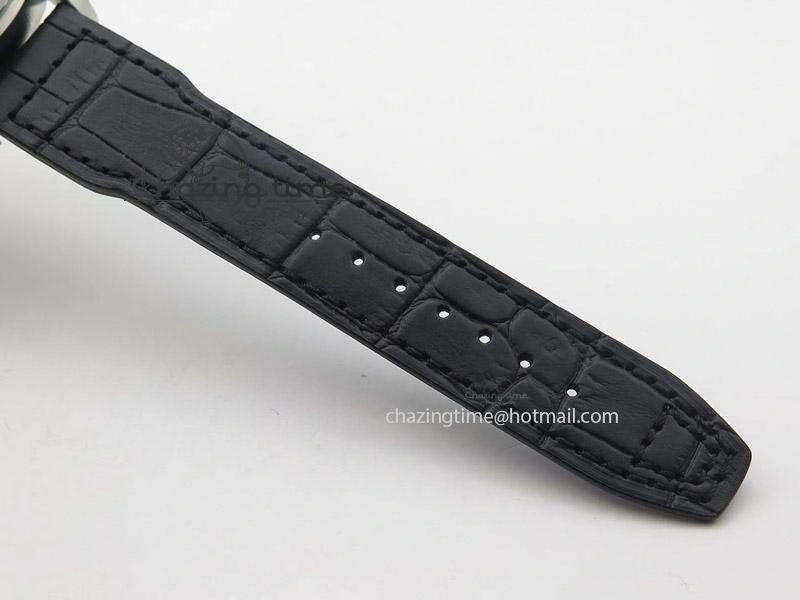 Durable Pilot Chrono 3777 43mm ZF 1:1 Best Edition Black Dial On Black Leather Strap A 7360