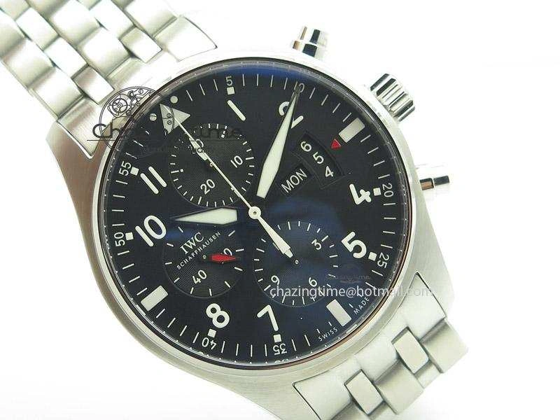 Pilot Chrono 3777 43mm ZF 1:1 Best Edition Black Dial On SS Bracelet A Comfortable 7364
