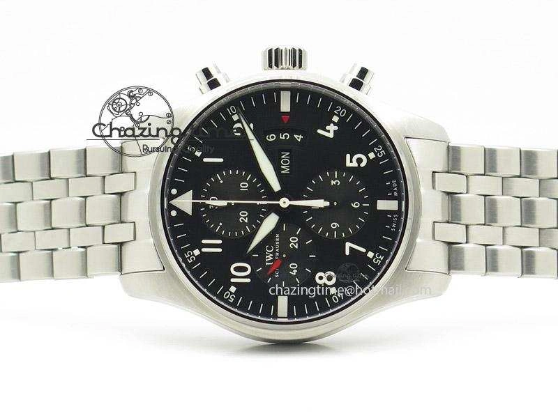 Pilot Chrono 3777 43mm ZF 1:1 Best Edition Black Dial On SS Bracelet A Comfortable 7364