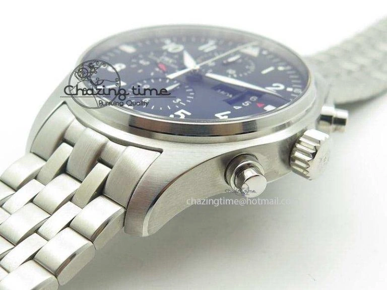 Pilot Chrono 3777 43mm ZF 1:1 Best Edition Black Dial On SS Bracelet A Comfortable 7364