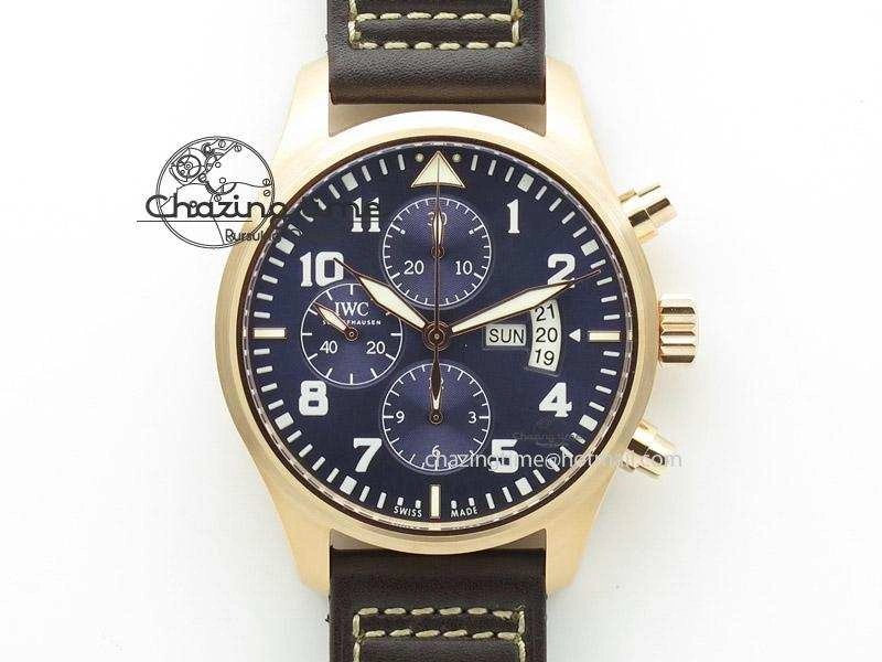 Pilot Chrono 377706 “Le Petit Prince” V6F Best Edition RG Blue Dial on Brown Leather Strap A FashionForward 7386