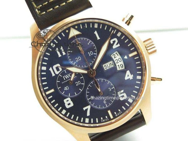 Pilot Chrono 377706 “Le Petit Prince” V6F Best Edition RG Blue Dial on Brown Leather Strap A FashionForward 7386