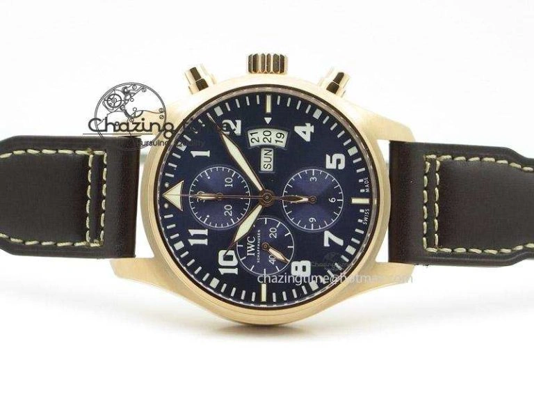 Pilot Chrono 377706 “Le Petit Prince” V6F Best Edition RG Blue Dial on Brown Leather Strap A FashionForward 7386