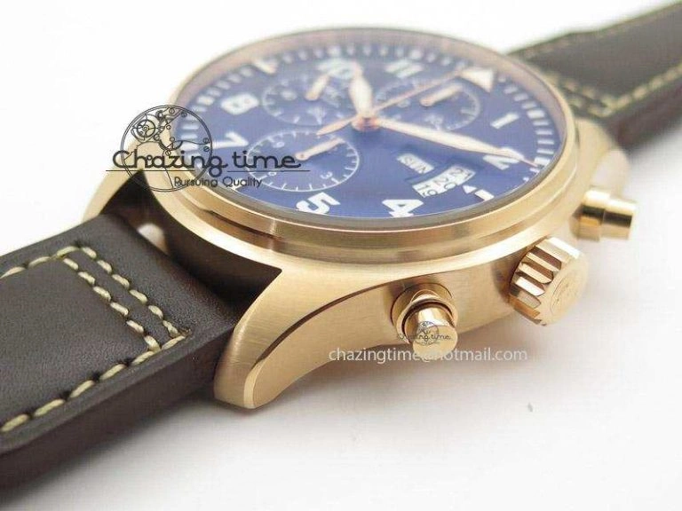 Pilot Chrono 377706 “Le Petit Prince” V6F Best Edition RG Blue Dial on Brown Leather Strap A FashionForward 7386