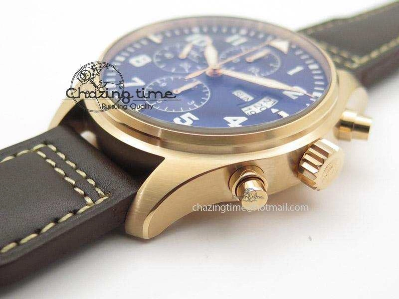 Pilot Chrono 377706 “Le Petit Prince” V6F Best Edition RG Blue Dial on Brown Leather Strap A FashionForward 7386