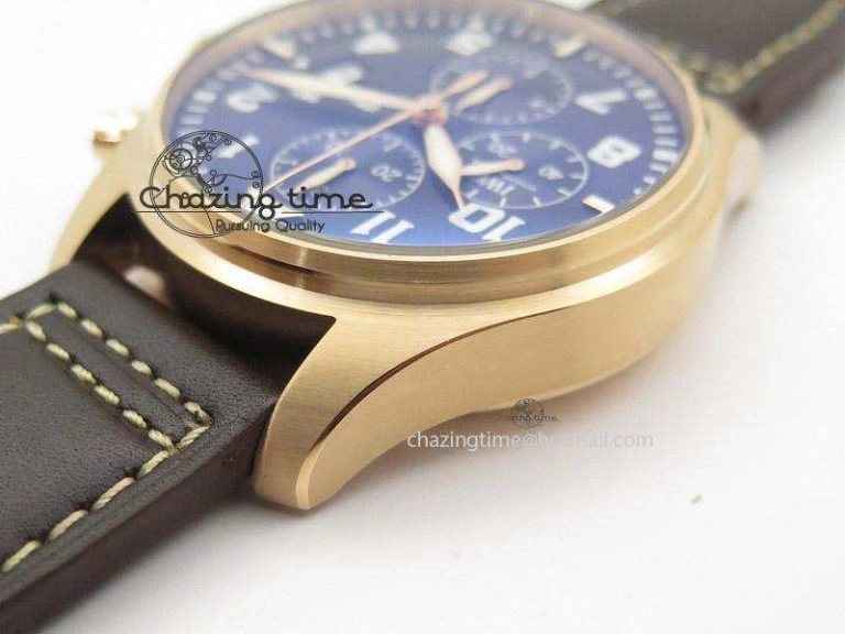 Pilot Chrono 377706 “Le Petit Prince” V6F Best Edition RG Blue Dial on Brown Leather Strap A FashionForward 7386