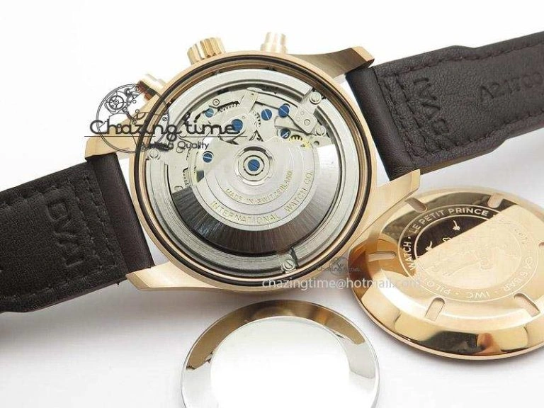 Pilot Chrono 377706 “Le Petit Prince” V6F Best Edition RG Blue Dial on Brown Leather Strap A FashionForward 7386