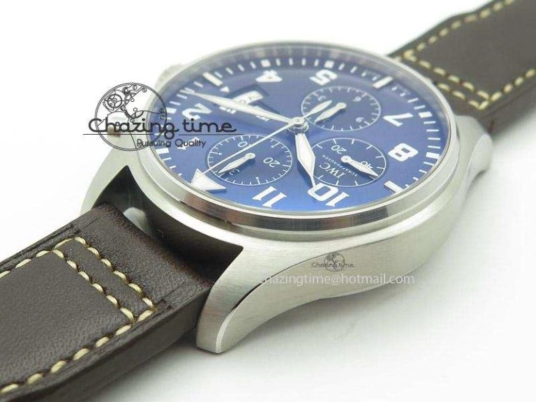 Pilot Chrono 377706 “Le Petit Prince” ZF 1:1 Best Edition Blue Dial On Brown Leather Strap A WrinkleFree 7347