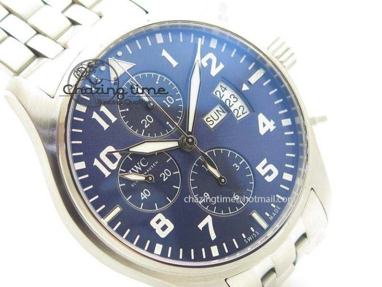 Neat Pilot Chrono 377706 “Le Petit Prince” ZF 1:1 Best Edition Blue Dial On SS Bracelet A 7346