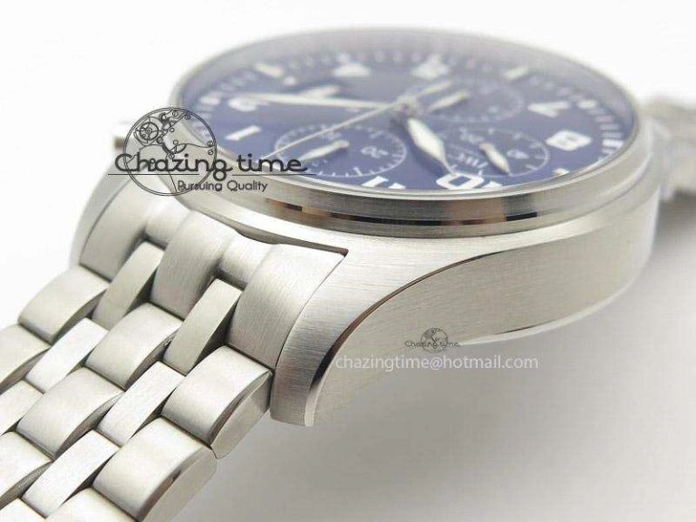 Neat Pilot Chrono 377706 “Le Petit Prince” ZF 1:1 Best Edition Blue Dial On SS Bracelet A 7346