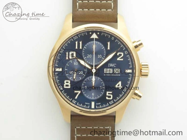 Pilot Chrono 377721 “Le Petit Prince” RG ZF 1:1 Best Edition on Brown Leather Strap A Versatile 7182