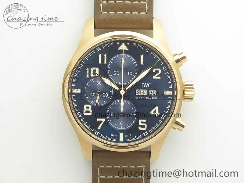 Pilot Chrono 377721 “Le Petit Prince” RG ZF 1:1 Best Edition on Brown Leather Strap A Versatile 7182