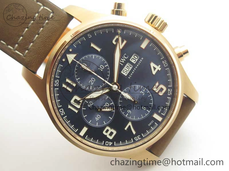 Pilot Chrono 377721 “Le Petit Prince” RG ZF 1:1 Best Edition on Brown Leather Strap A Versatile 7182