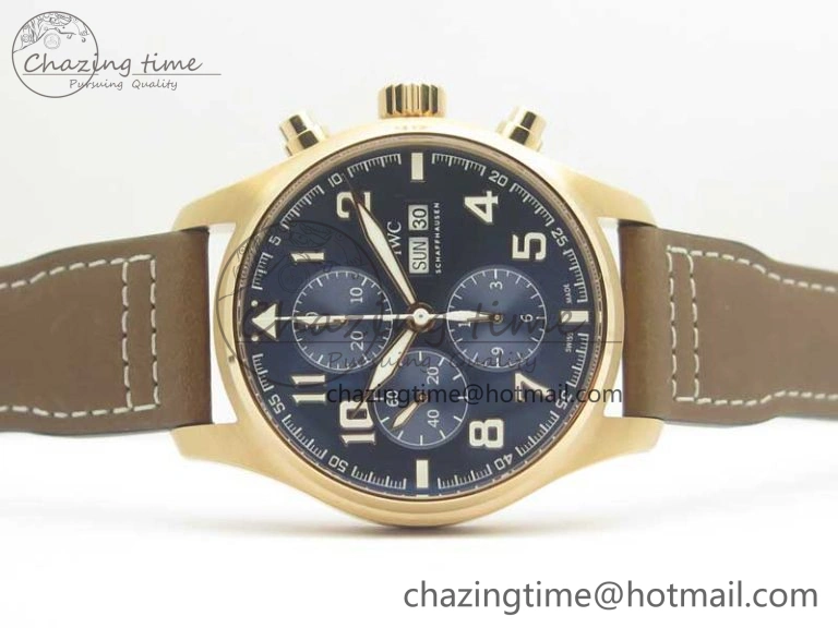 Pilot Chrono 377721 “Le Petit Prince” RG ZF 1:1 Best Edition on Brown Leather Strap A Versatile 7182