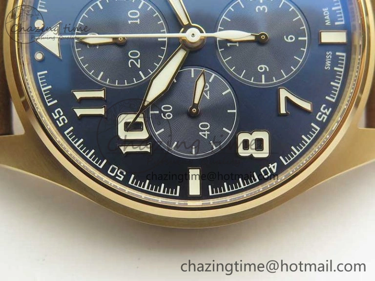 Pilot Chrono 377721 “Le Petit Prince” RG ZF 1:1 Best Edition on Brown Leather Strap A Versatile 7182
