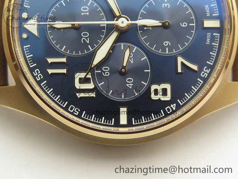 Pilot Chrono 377721 “Le Petit Prince” RG ZF 1:1 Best Edition on Brown Leather Strap A Versatile 7182