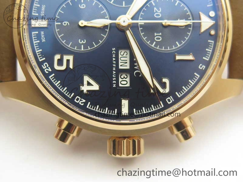 Pilot Chrono 377721 “Le Petit Prince” RG ZF 1:1 Best Edition on Brown Leather Strap A Versatile 7182