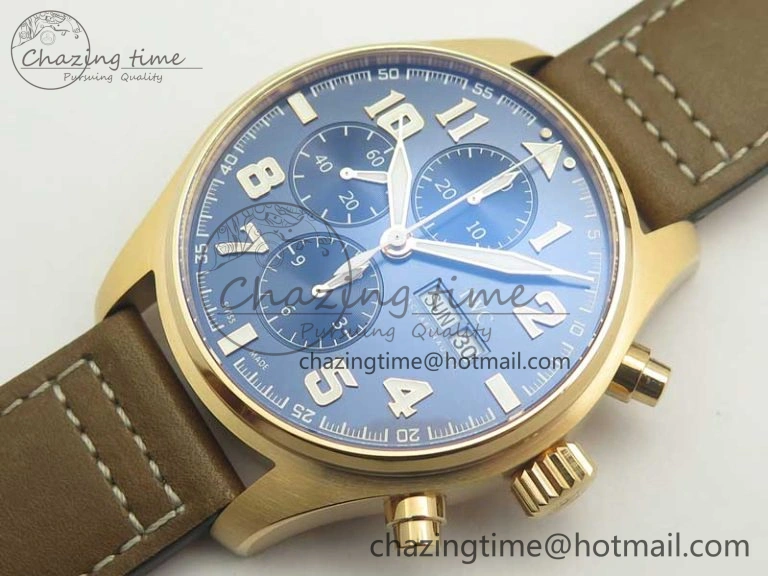 Pilot Chrono 377721 “Le Petit Prince” RG ZF 1:1 Best Edition on Brown Leather Strap A Versatile 7182