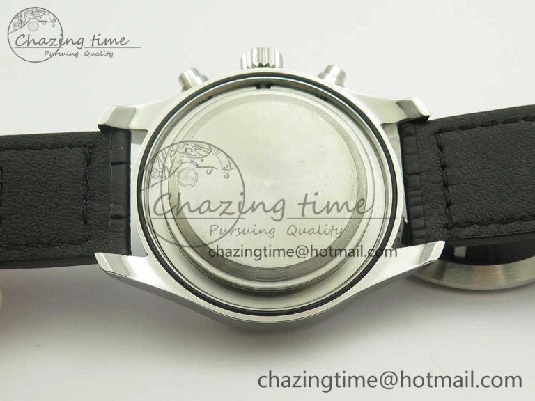 Affordable Pilot Chrono 377725 SS ZF 1:1 Best Edition White Dial on Black Leather Strap A 7183