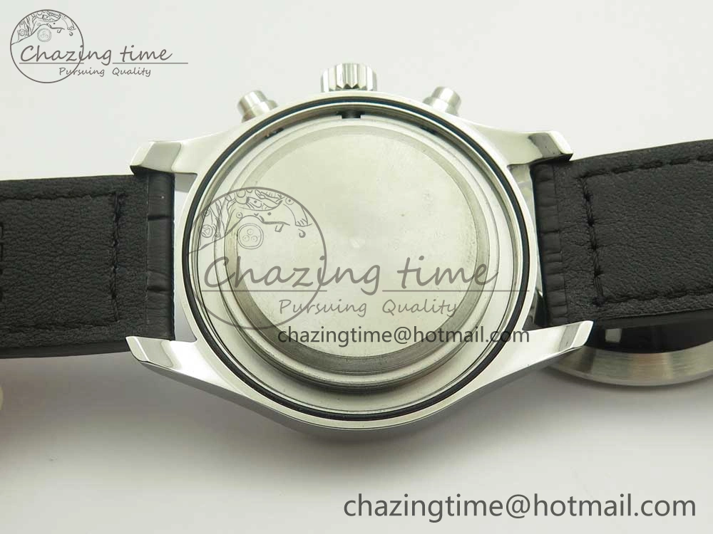 Affordable Pilot Chrono 377725 SS ZF 1:1 Best Edition White Dial on Black Leather Strap A 7183