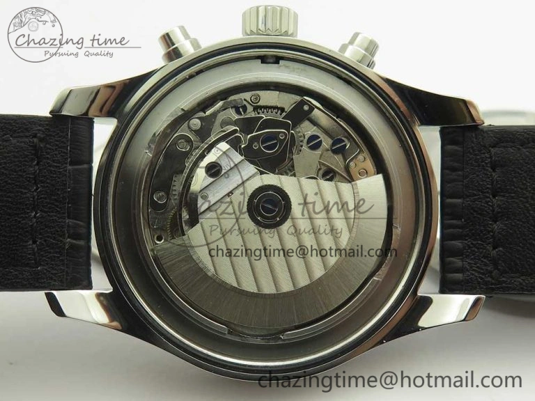 Affordable Pilot Chrono 377725 SS ZF 1:1 Best Edition White Dial on Black Leather Strap A 7183