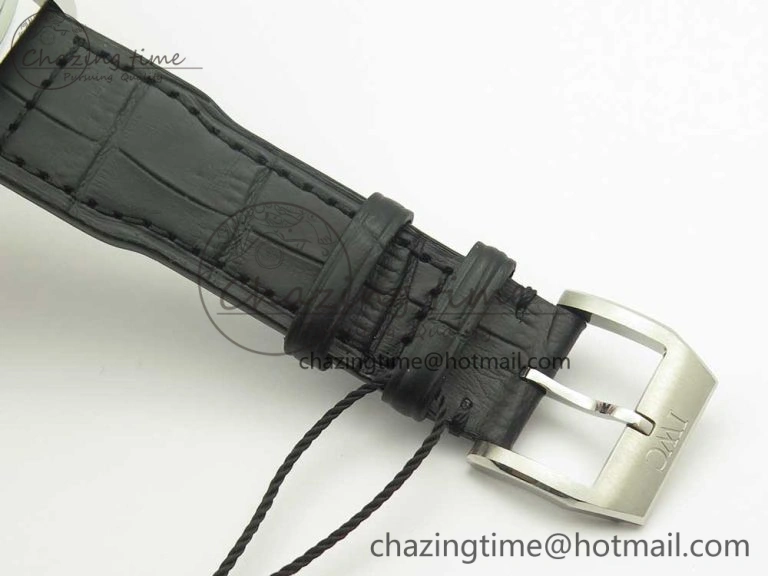 Affordable Pilot Chrono 377725 SS ZF 1:1 Best Edition White Dial on Black Leather Strap A 7183
