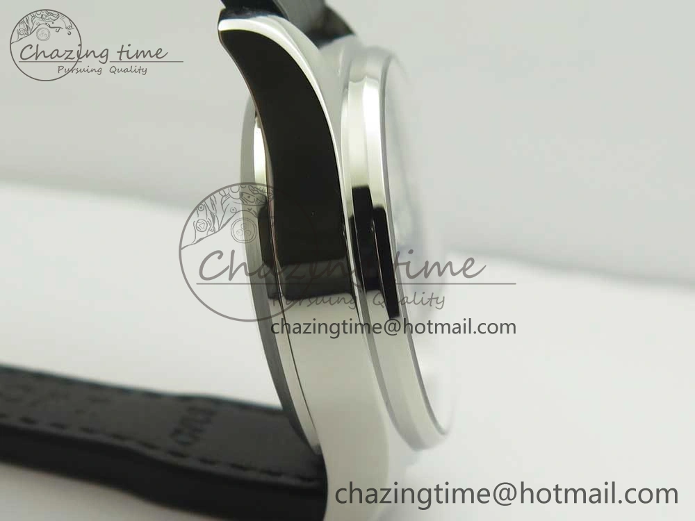 Affordable Pilot Chrono 377725 SS ZF 1:1 Best Edition White Dial on Black Leather Strap A 7183