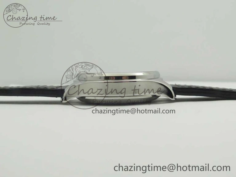 Affordable Pilot Chrono 377725 SS ZF 1:1 Best Edition White Dial on Black Leather Strap A 7183
