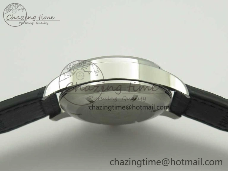 Affordable Pilot Chrono 377725 SS ZF 1:1 Best Edition White Dial on Black Leather Strap A 7183