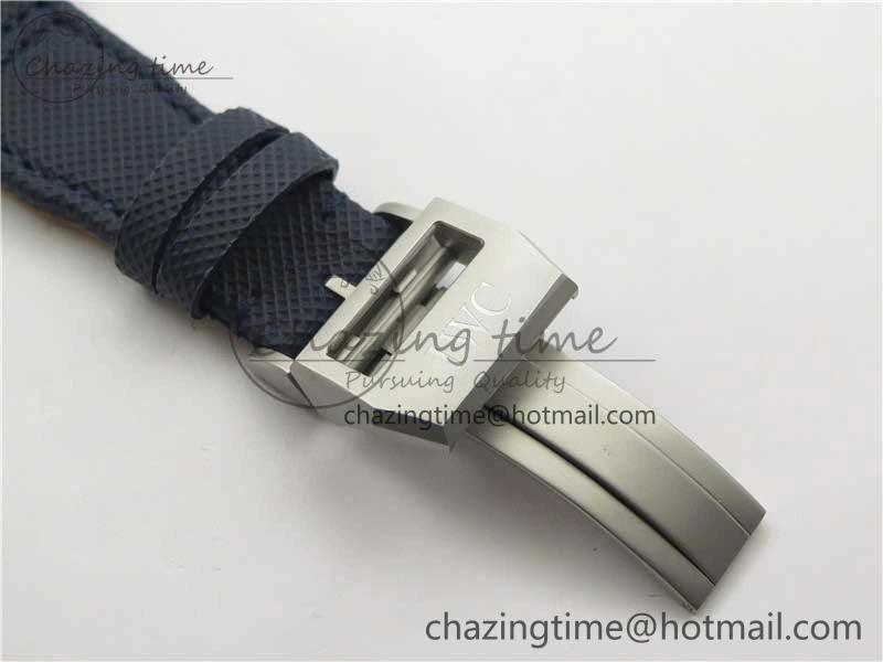 OnTrend Pilot Chrono Blue Angels Black Ceramic ZF Best Edition on Blue Leather Strap A 7088