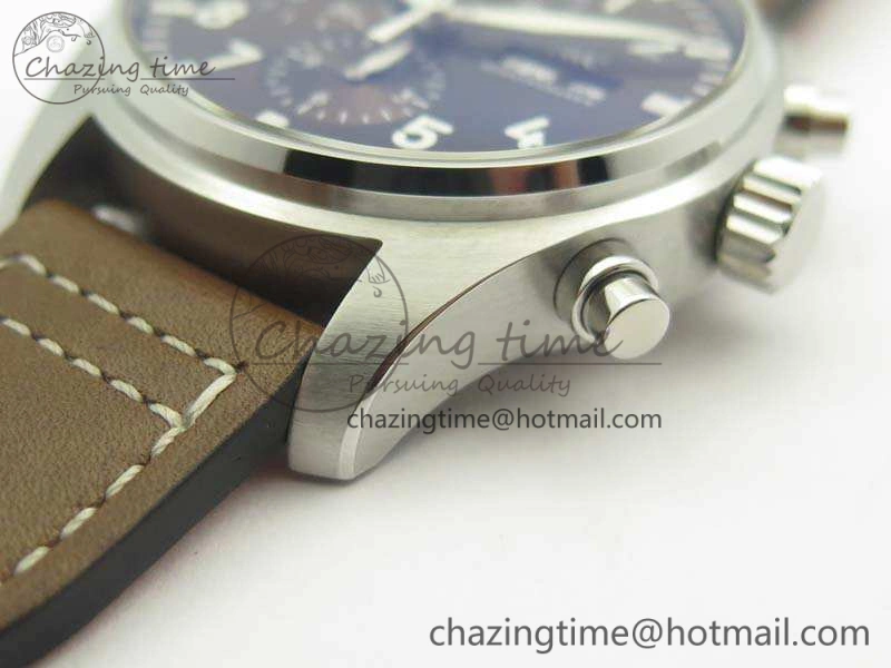 Compact Pilot Chrono IW377713 ZF 1:1 Best Edition Brown Dial On Brown Leather Strap A 7214