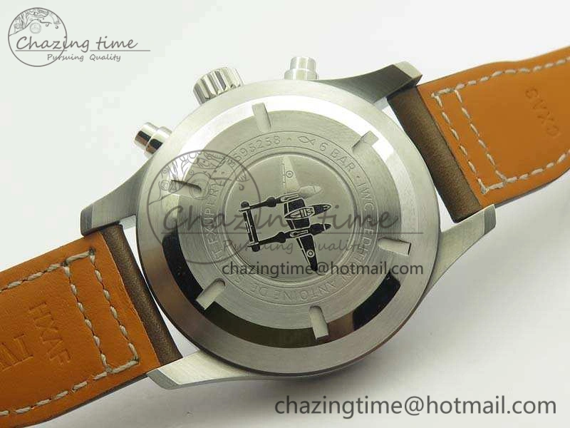 Compact Pilot Chrono IW377713 ZF 1:1 Best Edition Brown Dial On Brown Leather Strap A 7214