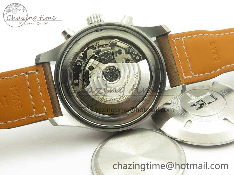 Compact Pilot Chrono IW377713 ZF 1:1 Best Edition Brown Dial On Brown Leather Strap A 7214