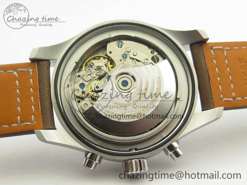 Compact Pilot Chrono IW377713 ZF 1:1 Best Edition Brown Dial On Brown Leather Strap A 7214