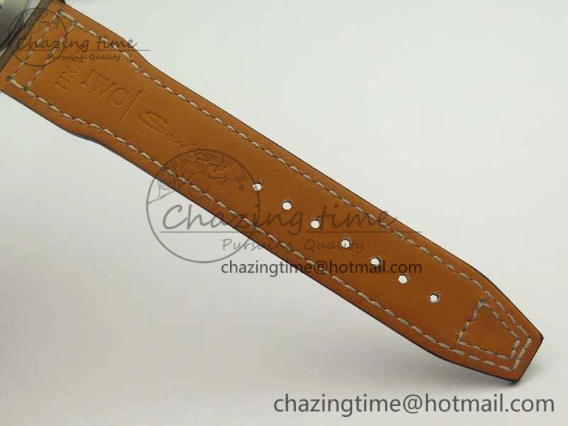Compact Pilot Chrono IW377713 ZF 1:1 Best Edition Brown Dial On Brown Leather Strap A 7214