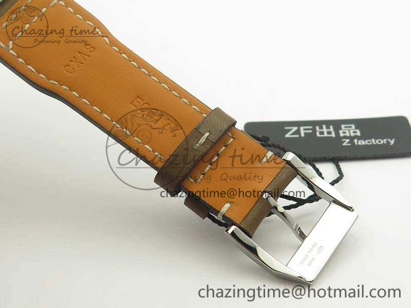 Compact Pilot Chrono IW377713 ZF 1:1 Best Edition Brown Dial On Brown Leather Strap A 7214