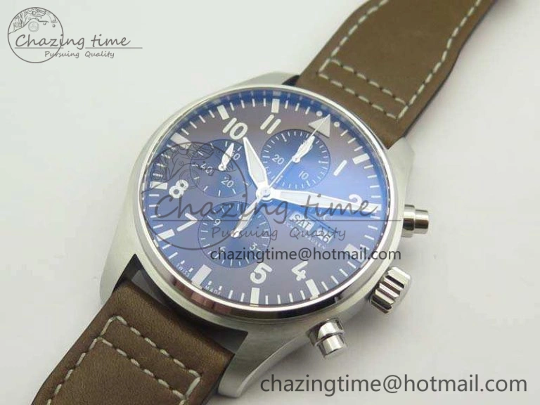 Compact Pilot Chrono IW377713 ZF 1:1 Best Edition Brown Dial On Brown Leather Strap A 7214