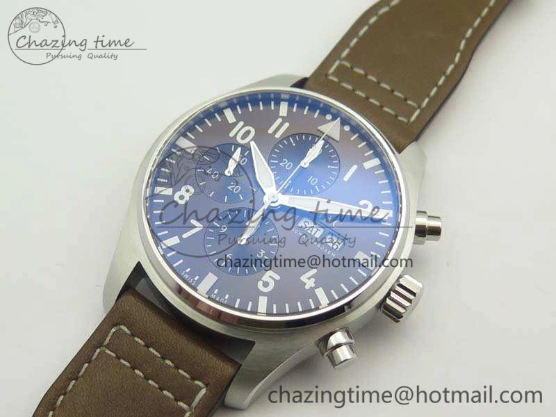 Compact Pilot Chrono IW377713 ZF 1:1 Best Edition Brown Dial On Brown Leather Strap A 7214