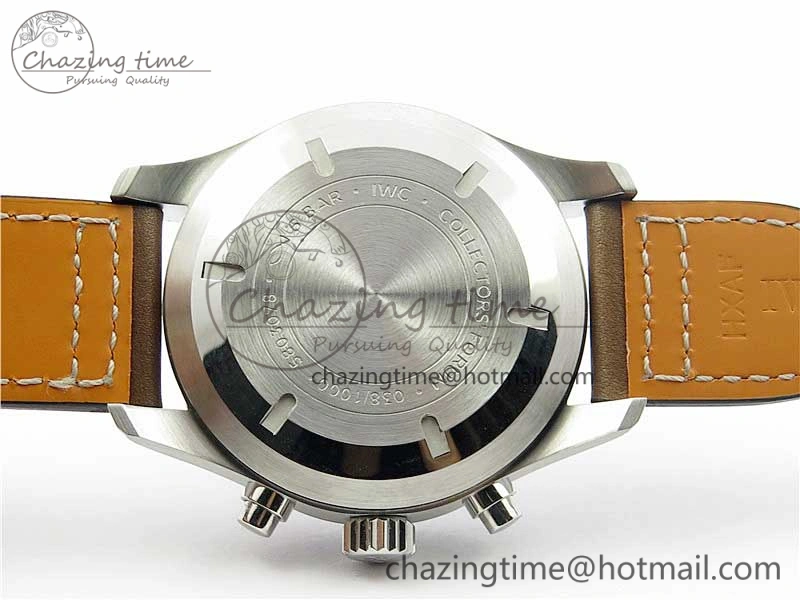 Pilot Chrono IW377726 ZF 1:1 Best Edition Green Dial on Brown Leather Strap A Effortless 7125
