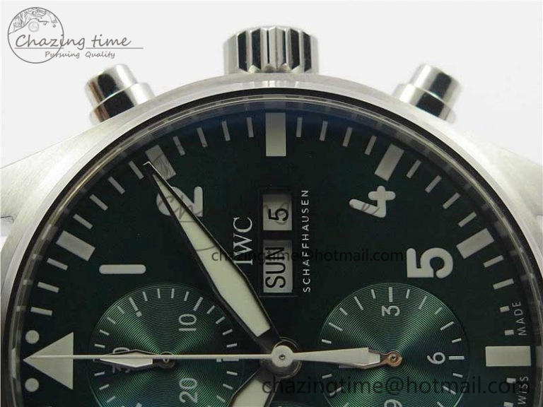 Pilot Chrono IW377726 ZF 1:1 Best Edition Green Dial on Brown Leather Strap A Effortless 7125