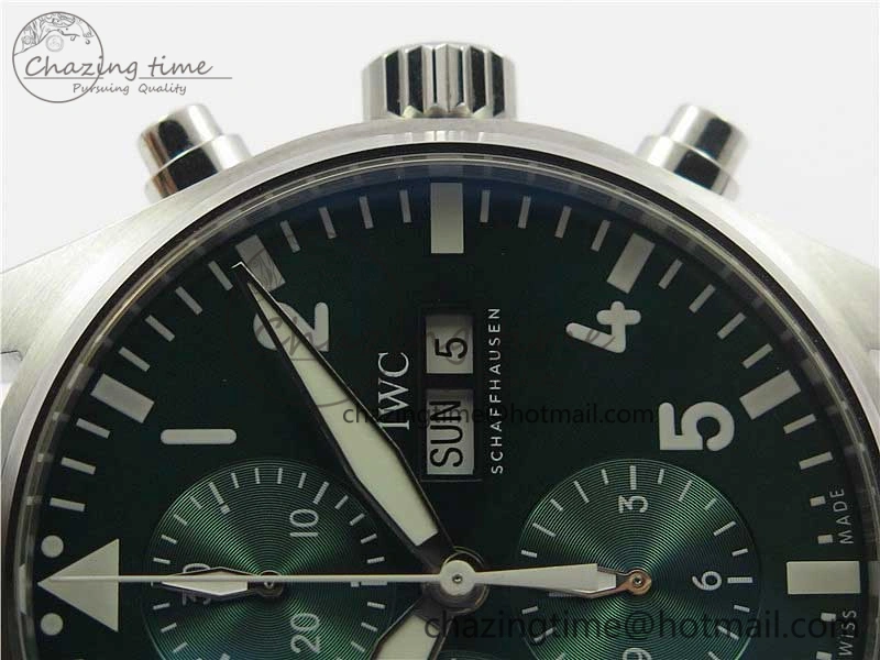 Pilot Chrono IW377726 ZF 1:1 Best Edition Green Dial on Brown Leather Strap A Effortless 7125