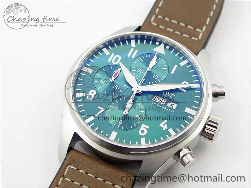 Pilot Chrono IW377726 ZF 1:1 Best Edition Green Dial on Brown Leather Strap A Effortless 7125
