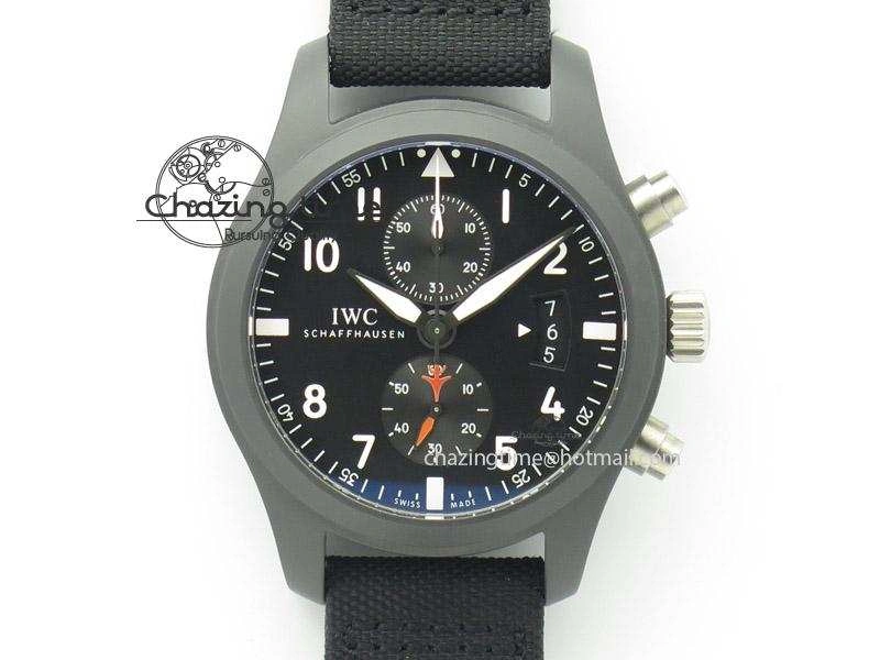 Premium Pilot Chrono IW388001 Real Ceramic ZF 1:1 Best Edition On Black Nylon Strap A 7329
