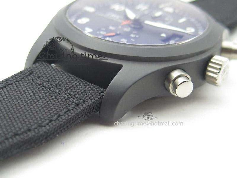 Premium Pilot Chrono IW388001 Real Ceramic ZF 1:1 Best Edition On Black Nylon Strap A 7329