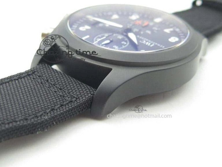 Premium Pilot Chrono IW388001 Real Ceramic ZF 1:1 Best Edition On Black Nylon Strap A 7329