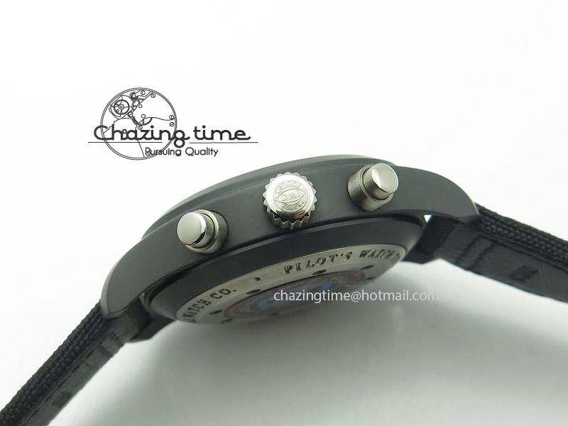Premium Pilot Chrono IW388001 Real Ceramic ZF 1:1 Best Edition On Black Nylon Strap A 7329