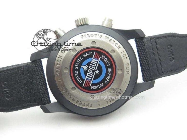 Premium Pilot Chrono IW388001 Real Ceramic ZF 1:1 Best Edition On Black Nylon Strap A 7329